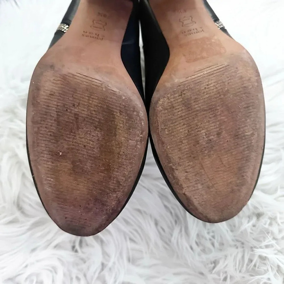 JAMES CHAN | Delia Black Ankle Boots Booties Herringbone Chevron | Size 8.5 - Picture 10 of 13